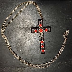 Embellished Cross Necklace