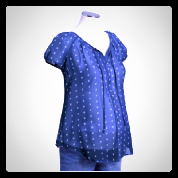 Old Navy Maternity Printed Chiffon Blouse