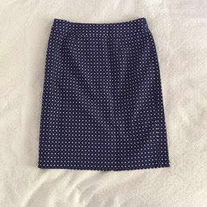 Dark Blue Graphic Pencil Skirt