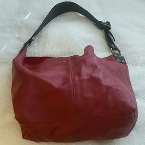 Lucky Brand red leather shoulder bag