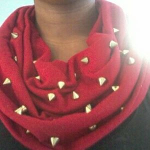 Homemade ,red , infinite scarf