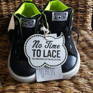 Black High Top Converse Size 8 Toddler