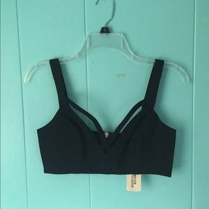 Strappy Front Black Bralette