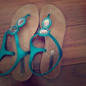 Turquoise sandals