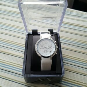 Armani exhange white watch