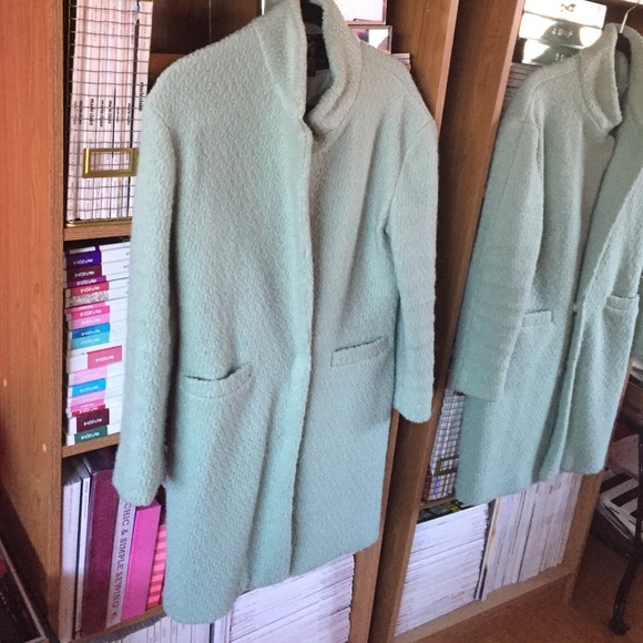 Jackets & Coats - SheInside seafoam green coat Jackets & Coats - SheInside seafoam green coat