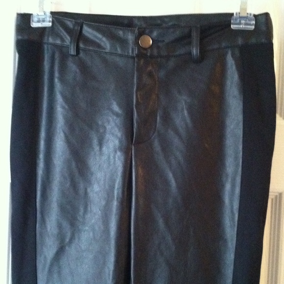 Forever 21 Faux leather front and knit side  Pants - Picture 2 of 3
