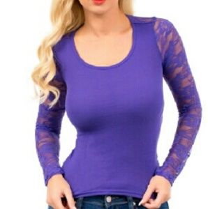 Purple Grape Lace Top