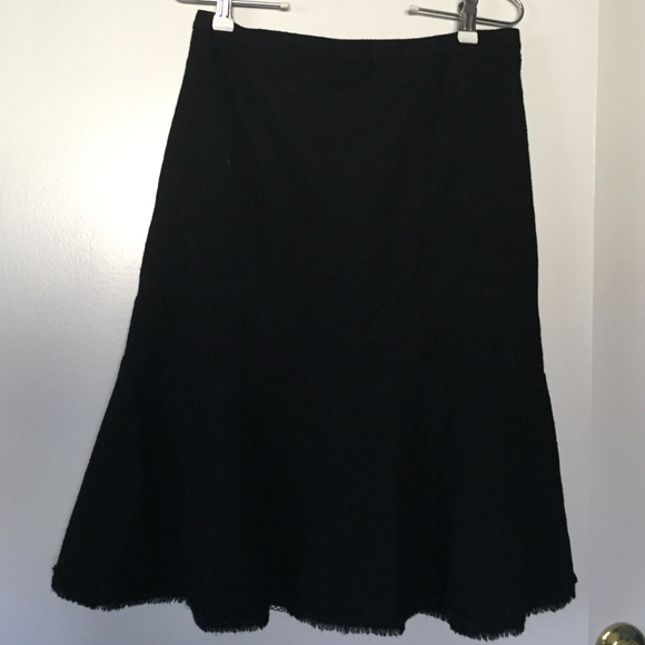 Black wool jcrew skirt