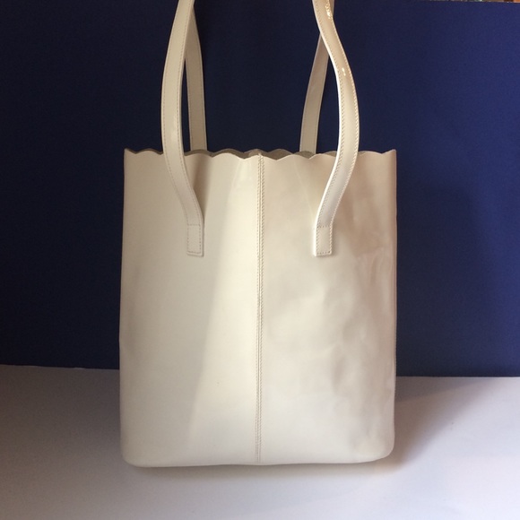 Furla Handbags - Furla Patent Leather Ivory Tote
