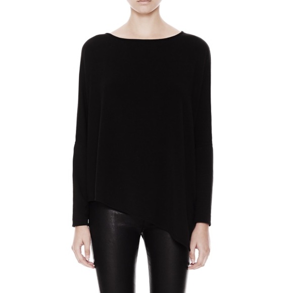 Helmut Lang Tops - Helmut Lang Black Villous Sweatshirt Pullover