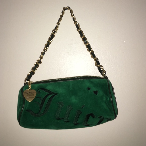 Small suede green Juicy purse