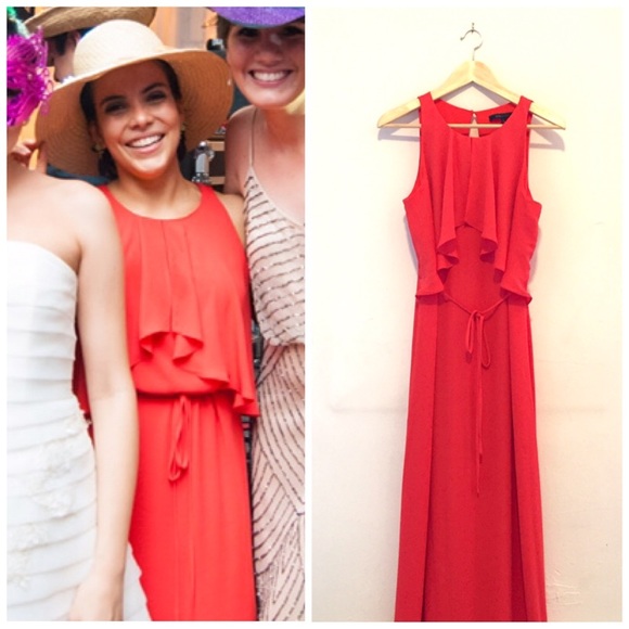 💕Coral BCBG gown