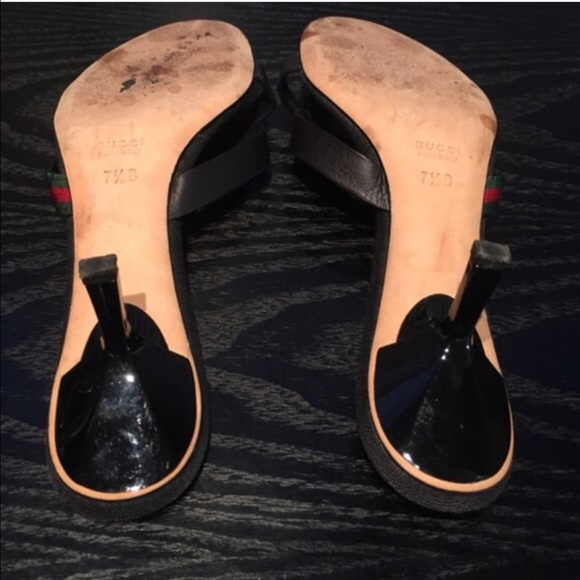 Authentic Gucci Ribbon Slide Sandals Like New - Picture 2 of 3