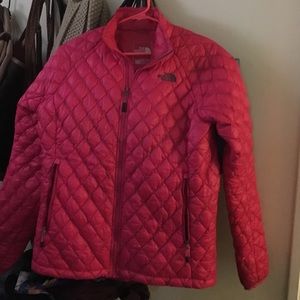 Pink bubble north face jacket