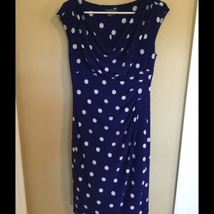 Blue polka dot dress