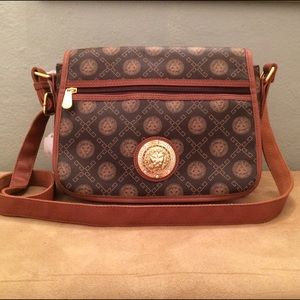 Brown Faux Leather Crossbody Purse