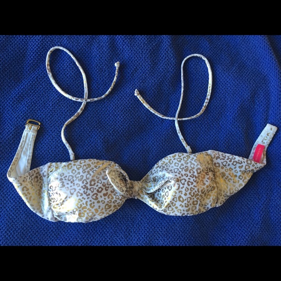 VS gold and silver leopard print 2-piece swimsuit