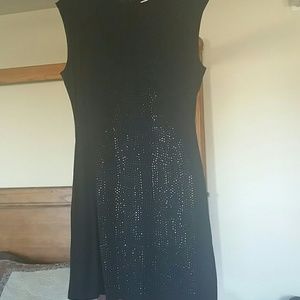 Black w Black Rhinestone Dress