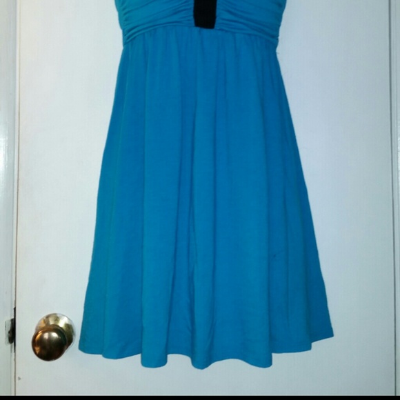 Teal halter-top dress,  sz Small, like new! ! - Picture 4 of 4