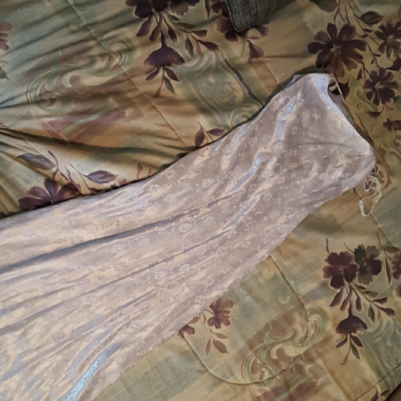 Satin evening gown