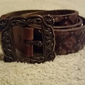 Brown Justin spike belt