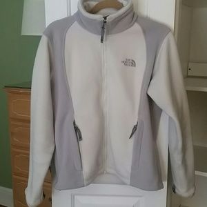 The North Face Women's Cream and Gray Fleece