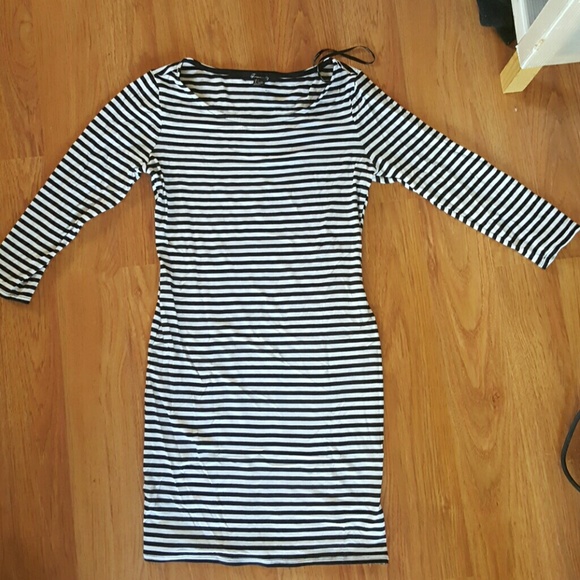 Stripes black and white dress