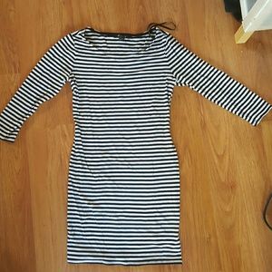 Stripes black and white dress