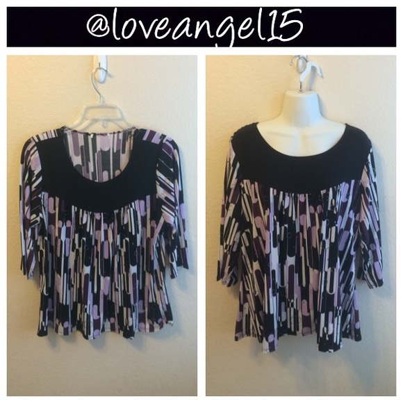 💋SALE💋Purple & Black Dress Barn Blouse