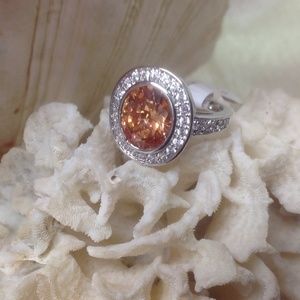 🌺Gorgeous Citrine & White Topaz Sterling Silver