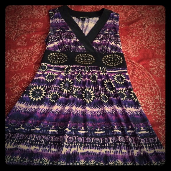 Sleeveless purple dress - Picture 1 of 4