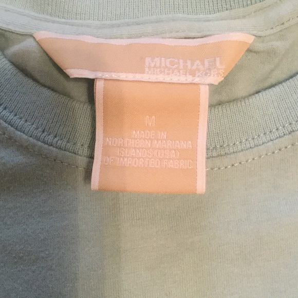 NWOT powder blue Michael Kors long sleeve tee - Picture 2 of 4