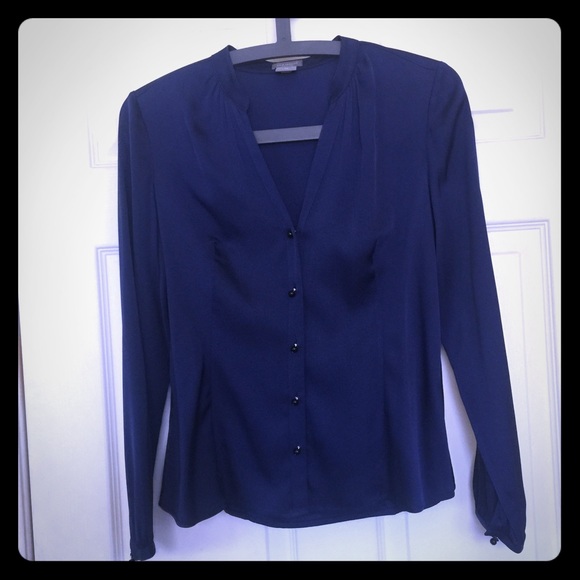Ann Taylor Silk Blue Top