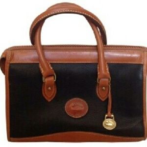 Vintage Dooney & Bourke satchel bag with gold duck