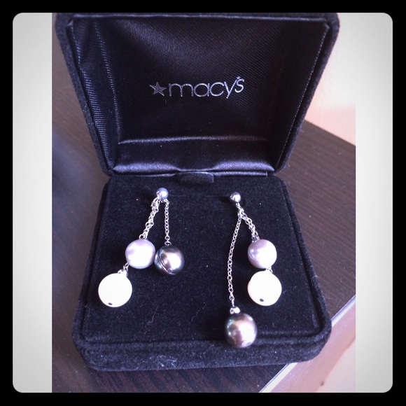 Pearl earrings.