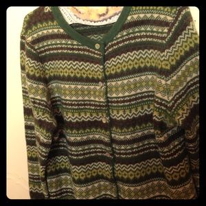 Green Nordic sweater