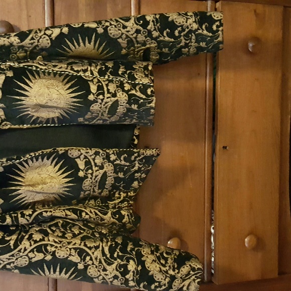 Gold sun print blazer