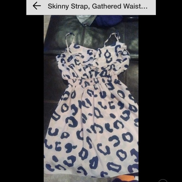 Skinny strap gathered waist dress