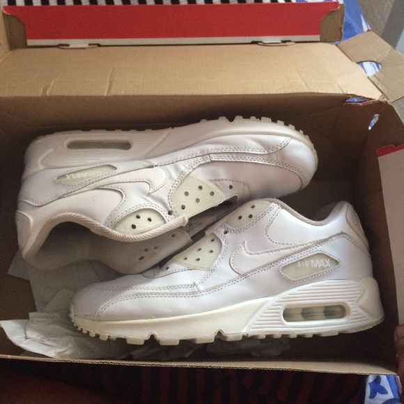 ALL WHITE Air Max 90's (GS)