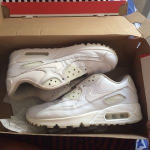 ALL WHITE Air Max 90's (GS)