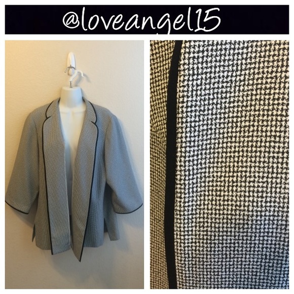 💋SALE💋Grey White Black Open Front Blazer