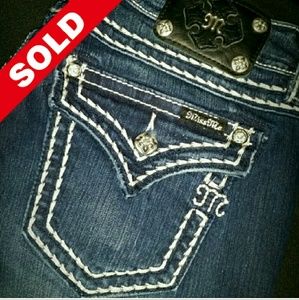 MISS ME J55014B58 31 X 34 DARK WASH THICK STITCH .