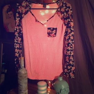 Pink And Floral Long Sleeve