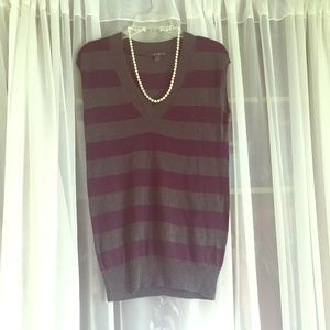 Oversize Cotton Cashmere blend sweater vest tunic