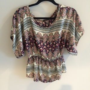 Floral/Aztec blouse