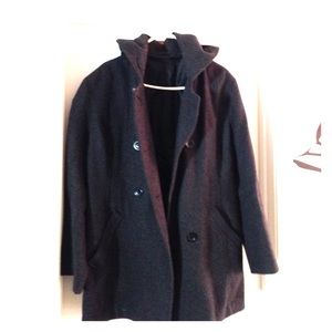 Women's Wool-like Pea Coat w/Hood