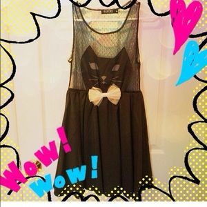 Cat Face party dress Lace top