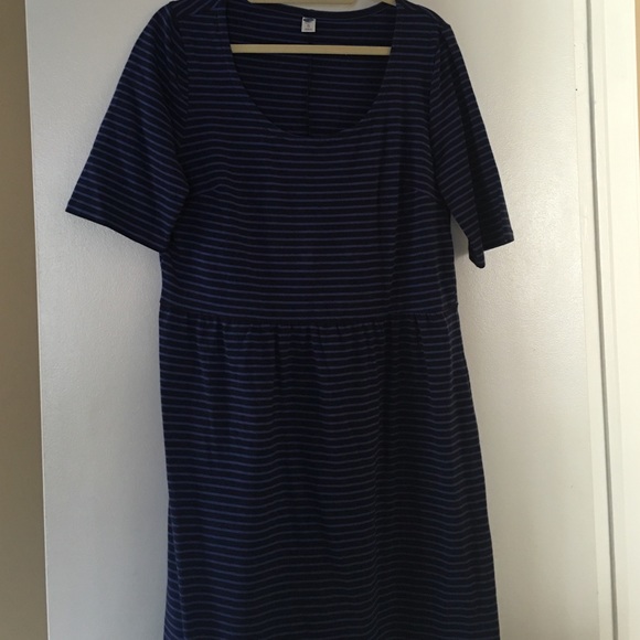 Blue striped dress
