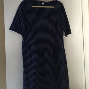Blue striped dress